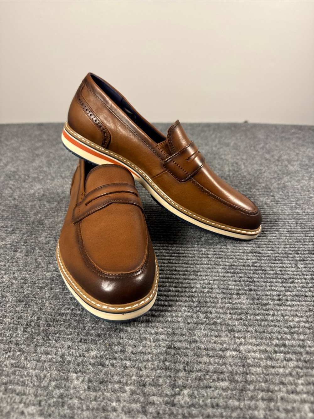 Pikolinos Men's Avila Penny Loafers Leather Cuero Brown Size EU 43 US 9/9.5 NWOB